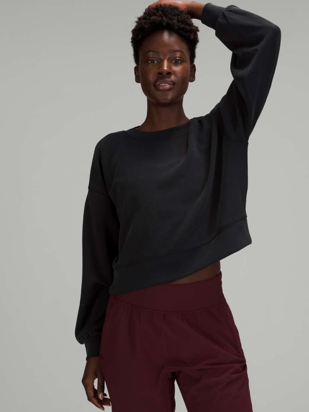 EUC Lululemon Softstreme Perfectly Oversized Cropped Crew